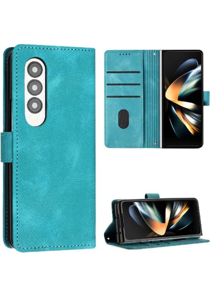 Samsung Galaxy Z Için Flip Case Fold 3 5g Pu Deri Kickstand Kart Cüzdan (Yurt Dışından)