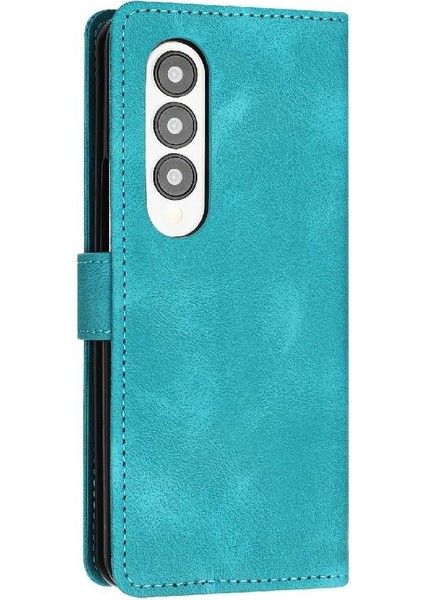 Samsung Galaxy Z Için Flip Case Fold 3 5g Pu Deri Kickstand Kart Cüzdan (Yurt Dışından)