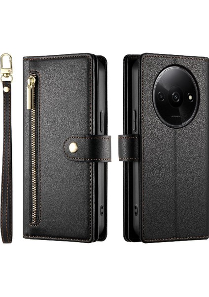 Xiaomi Redmi A3 Için Flip Case Çok Fonksiyonlu Kart Yuvaları Cüzdan Kickstand (Yurt Dışından)