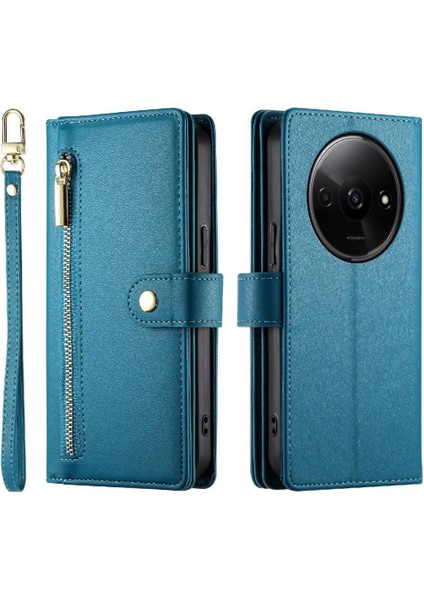 Xiaomi Redmi A3 Için Flip Case Çok Fonksiyonlu Kart Yuvaları Cüzdan Kickstand (Yurt Dışından)