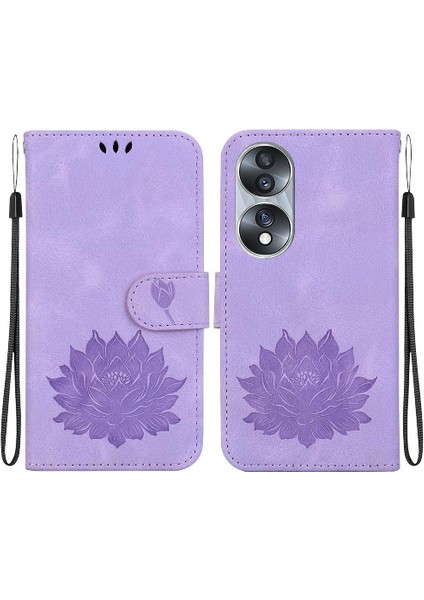 Onur 70 Kickstand Kickstand Cüzdan Manyetik Kabartma Için Flip Case (Yurt Dışından)