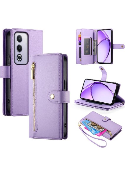 Oppo A3 Pro 5g Bilek Kayışı Cüzdan Bölmesi Kickstand Kart Için Flip Case (Yurt Dışından)
