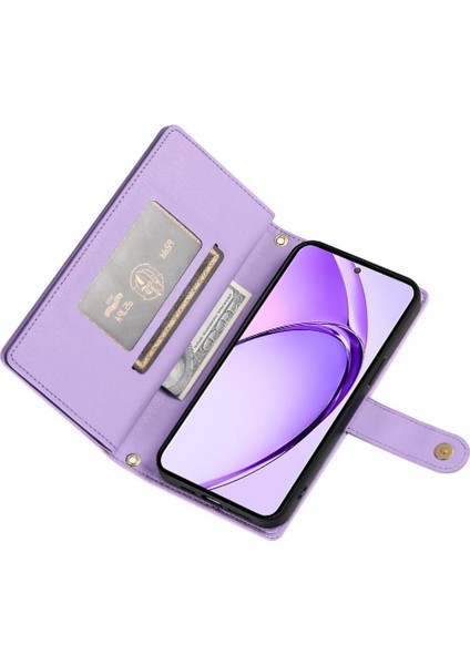 Oppo A3 Pro 5g Bilek Kayışı Cüzdan Bölmesi Kickstand Kart Için Flip Case (Yurt Dışından)