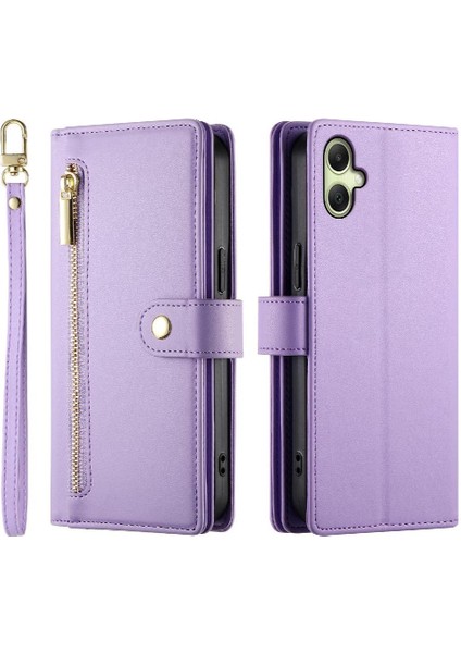 Samsung Galaxy A06 Cüzdan Bölmesi Bilek Kayışı Kart Yuvaları Için Flip Case (Yurt Dışından)