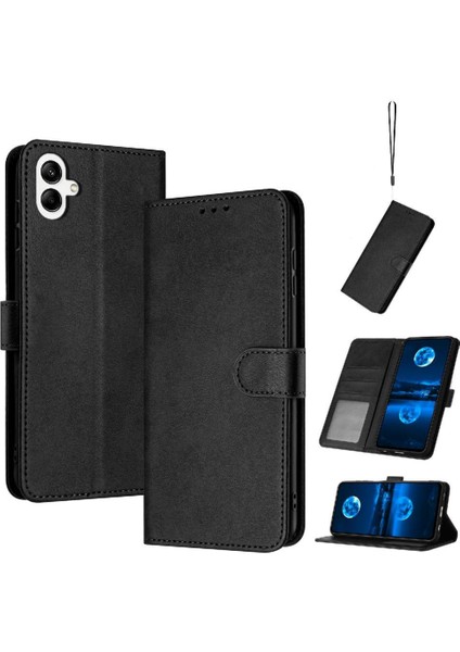 Kart Yuvası ile Samsung Galaxy A06 Kickstand Pu Deri Için Flip Case (Yurt Dışından)