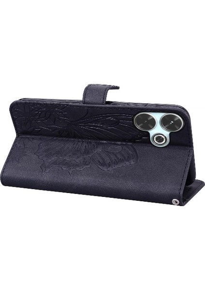 Xiaomi Poco M6 4g Için Flip Case Deri Cüzdan Kickstand Koruyucu Büyük (Yurt Dışından)