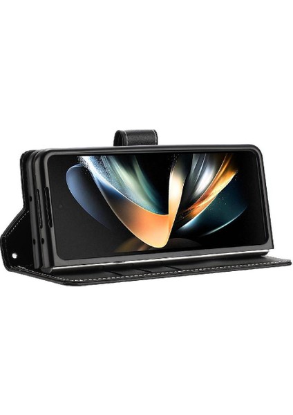 Manyi Mall Samsung Galaxy Z Için Flip Case Toka ile 5 5g Kat Pu Deri Saf ile (Yurt Dışından)