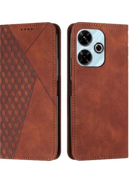 Xiaomi Poco M6 4g Pu Deri Cüzdan Kickstand Kart Için Flip Case (Yurt Dışından)