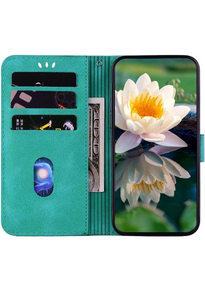 Onur X9A Cüzdan Kabartma Lotus Çiçek Kickstand Manyetik Için Flip Case (Yurt Dışından)