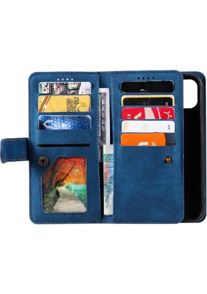 Xiaomi Poco M6 4g 9 Kart Yuvaları Için Flip Case Cüzdan Pu Deri Kickstand (Yurt Dışından)