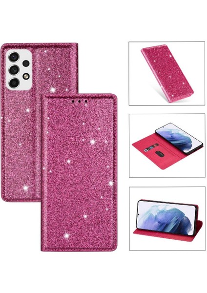 Samsung Galaxy A53 5g Kart Tutucu Manyetik Kapatma Için Glitter Flip Case (Yurt Dışından)