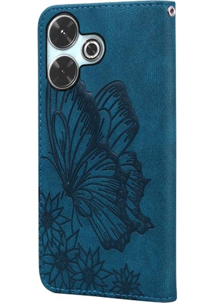 Xiaomi Poco M6 4g Için Flip Case Cüzdan Manyetik Closu Pu Deri Büyük Kart (Yurt Dışından)