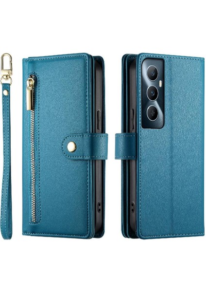 Realme C65 4g Standı Iş Çok Fonksiyonlu Cüzdan Kayış Için Flip Case (Yurt Dışından)