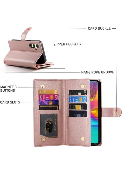 Samsung Galaxy A16 Için Flip Case Standı Crossbody Kayış Iş Cüzdan (Yurt Dışından)