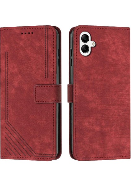 Samsung Galaxy A06 Pu Deri Kart Ekleme Kickstand Için Flip Case (Yurt Dışından)