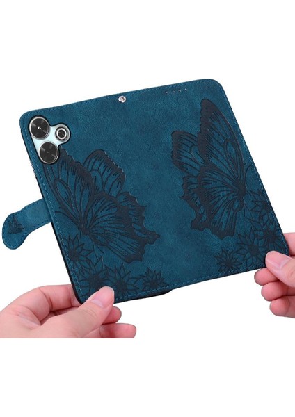 Xiaomi Poco M6 4g Için Flip Case Deri Cüzdan Kickstand Koruyucu Büyük (Yurt Dışından)