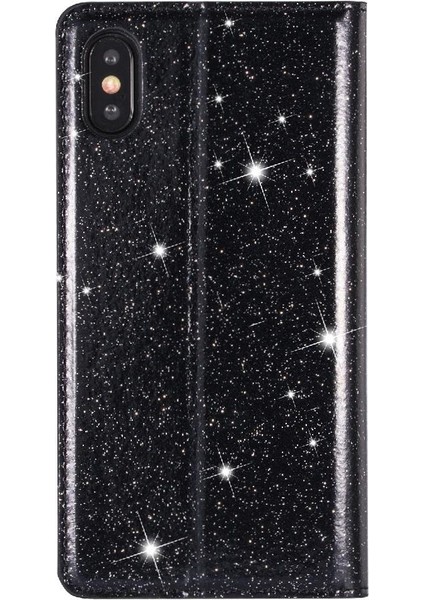 IPhone Xs Max Pu Deri Flip Case Cüzdan Kart Için Glitter Flip Case (Yurt Dışından) modelleri