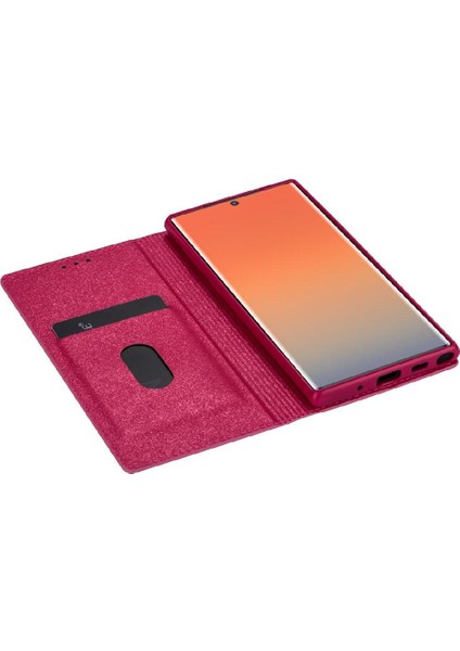 Samsung Galaxy NOTE10 Pu Deri Manyetik Kapatma Için Glitter Flip Case (Yurt Dışından)