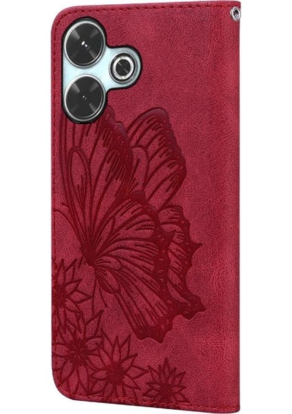 Xiaomi Poco M6 4g Için Flip Case Cüzdan Manyetik Closu Pu Deri Büyük Kart (Yurt Dışından)