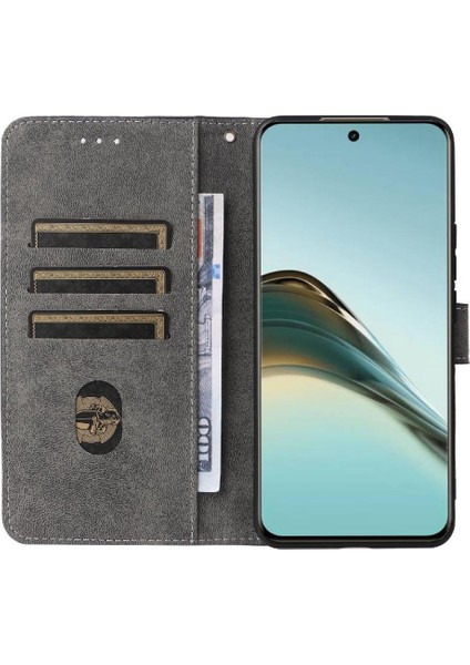 Realme 13 Pro 5g Manyetik Kapatma Pu Deri Kart Yuvaları Için Kılıf Kapak (Yurt Dışından)