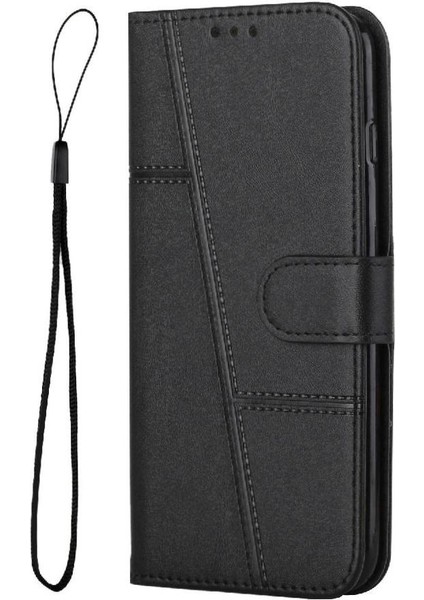 Oppo A3 Pro Pu Deri Yan Toka Kickstand Kart Ekleme Için Flip Case (Yurt Dışından)