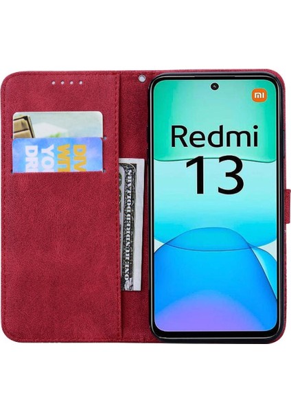 Xiaomi Poco M6 4g Için Flip Case Deri Cüzdan Kickstand Koruyucu Büyük (Yurt Dışından)