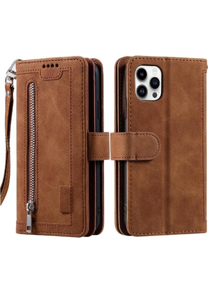 Xiaomi Poco M6 4g 9 Kart Yuvaları Için Flip Case Cüzdan Pu Deri Kickstand (Yurt Dışından)