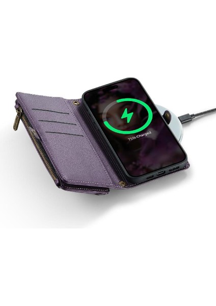 IPhone 16 Için Crossbody Durumda Pro Max Rfıd Engelleme Durumda Cüzdan Kart Tutucu (Yurt Dışından) modelleri