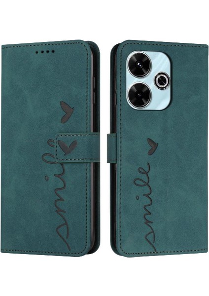 Xiaomi Poco M6 4g Kickstand Yan Toka Pu Deri Aşk Için Flip Case (Yurt Dışından)