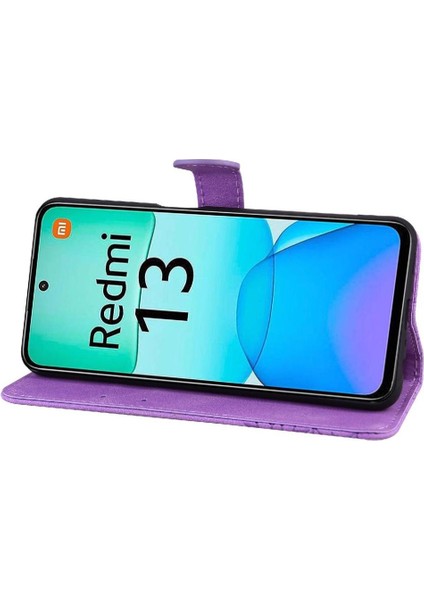 Xiaomi Poco M6 4g Için Flip Case Cüzdan Manyetik Closu Pu Deri Büyük Kart (Yurt Dışından)