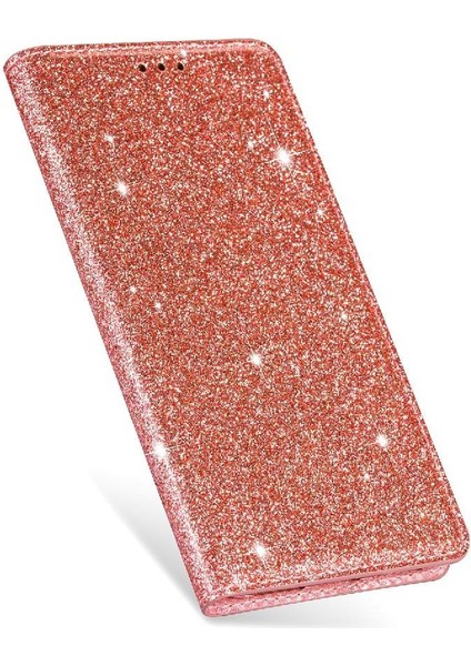 Samsung Galaxy NOTE10 Pu Deri Manyetik Kapatma Için Glitter Flip Case (Yurt Dışından)