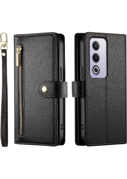 Oppo A3 Pro 5g Bilek Kayışı Cüzdan Bölmesi Kickstand Kart Için Flip Case (Yurt Dışından)