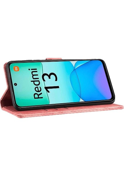 Xiaomi Poco M6 4g Için Flip Case Kabartmalı Sevimli Kedi Tutucu Kapak Cüzdan (Yurt Dışından)