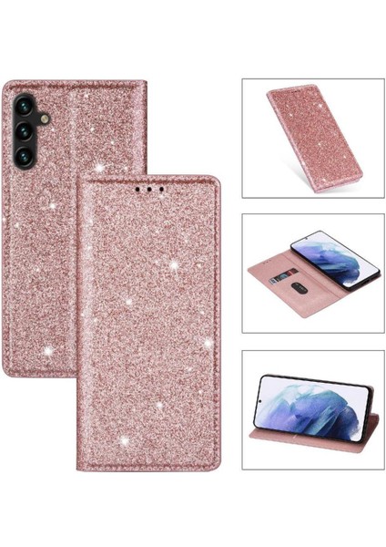 Manyi Mall Samsung Galaxy A54 Için Glitter Flip Case 5g Flip Case Cüzdan Kart Tutucu (Yurt Dışından)