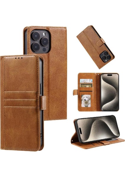 Xiaomi Poco M6 4g 6 Kart Yuvaları Için Flip Case Pu Deri Cüzdan Kickstand (Yurt Dışından)