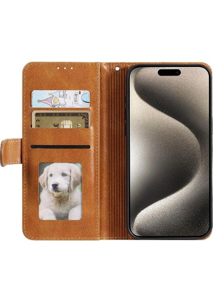 Xiaomi Poco M6 4g 6 Kart Yuvaları Için Flip Case Pu Deri Cüzdan Kickstand (Yurt Dışından)