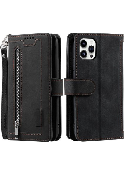 Xiaomi Poco M6 4g 9 Kart Yuvaları Için Flip Case Cüzdan Pu Deri Kickstand (Yurt Dışından)