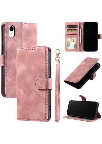 IPhone Xr Bilek Kayışı Kickstand Cüzdan Kart Yuvaları Manyetik Için Flip Case (Yurt Dışından)