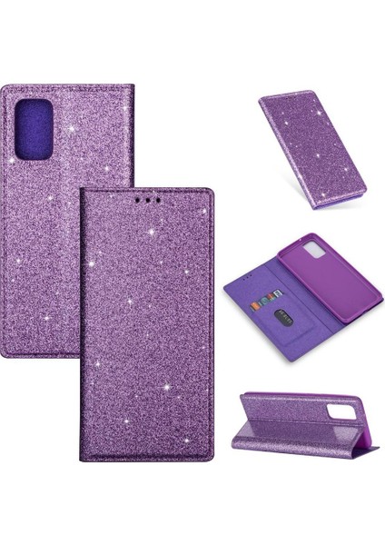Samsung Galaxy A32 5g Kart Tutucu Pu Deri Flip Için Glitter Flip Case (Yurt Dışından)