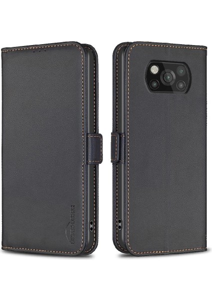 Xiaomi Poco X3 Nfc Kickstand Darbeye Tpu Iç Kabuk Kartı Için Flip Case (Yurt Dışından)