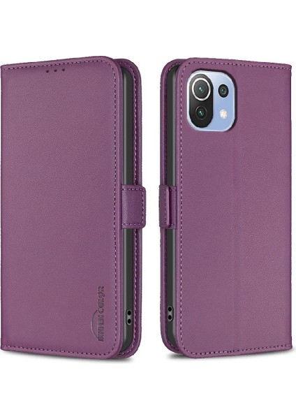Xiaomi 11 Lite Için Flip Case Kart Yuvaları Tutucu Kickstand Manyetik Tpu Pu (Yurt Dışından)