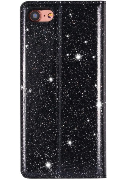 IPhone Se 2020 Pu Deri Manyetik Kapatma Kartı Için Glitter Flip Case (Yurt Dışından)