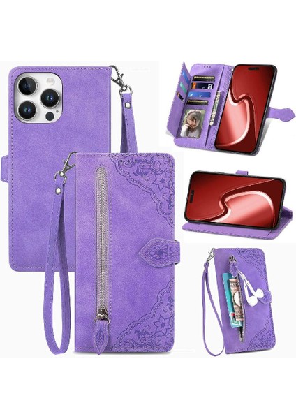 IPhone 16 Için Flip Case Pro Max Iş Cüzdan Çoklu Kart Yuvası Flip Tarzı (Yurt Dışından)