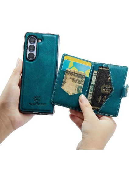 Samsung Galaxy Z Için Kılıf Fold 5 Magsafe Kart Sahibi Ayrılabilir Manyetik (Yurt Dışından)