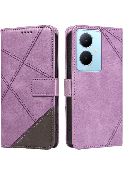 Vıvo V29 Lite Deri Telefon Koruma Kılıfı ve Kart Yuvası Için Flip Case (Yurt Dışından)