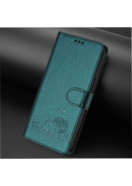 Xiaomi Redmi Için Kılıf 13 4g Kedi Rfıd Kart Yuvası Tutucu Kickstand Cüzdan (Yurt Dışından)