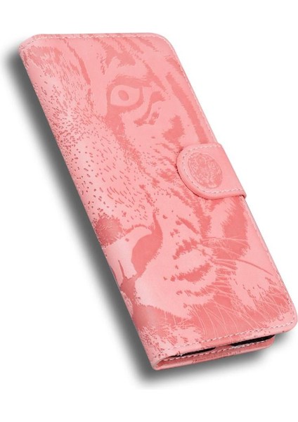 IPhone 13 Için Flip Case Pro Max Deri Cüzdan Kabartmalı Sevimli Kaplan (Yurt Dışından)