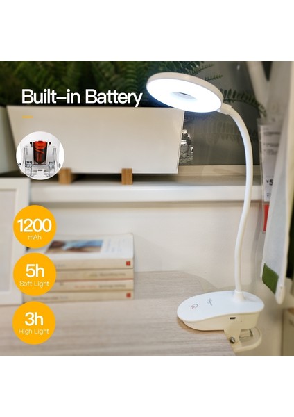 2W 18LED’LI Dokunmatik Anahtarlı 3 Kademeli Dimming Klipsli Masa Lambası Çok Renkli (Yurt Dışından)