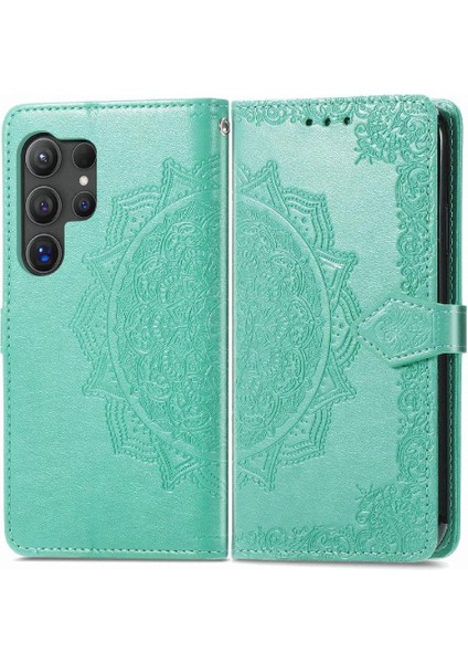 Samsung Galaxy S24 Ultra Kapak Kapak Için Kılıf Zarif Desen Deri (Yurt Dışından)