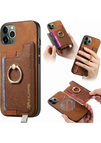 IPhone 11 Için Kılıf Pro Max Manyetik Magsafe Uyumlu Halka Standı Tutucu (Yurt Dışından)
